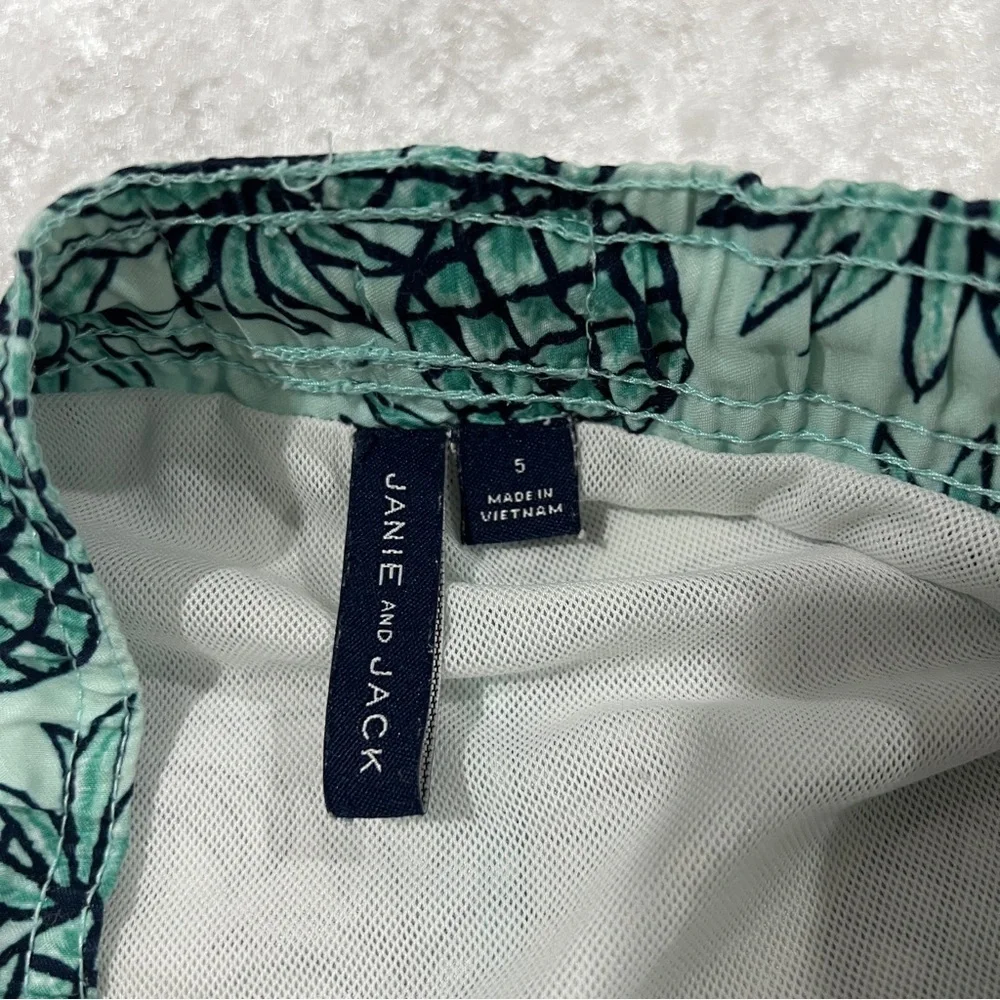 Janie and Jack NWT Size 3 Teal Pineapple Swim Trunks